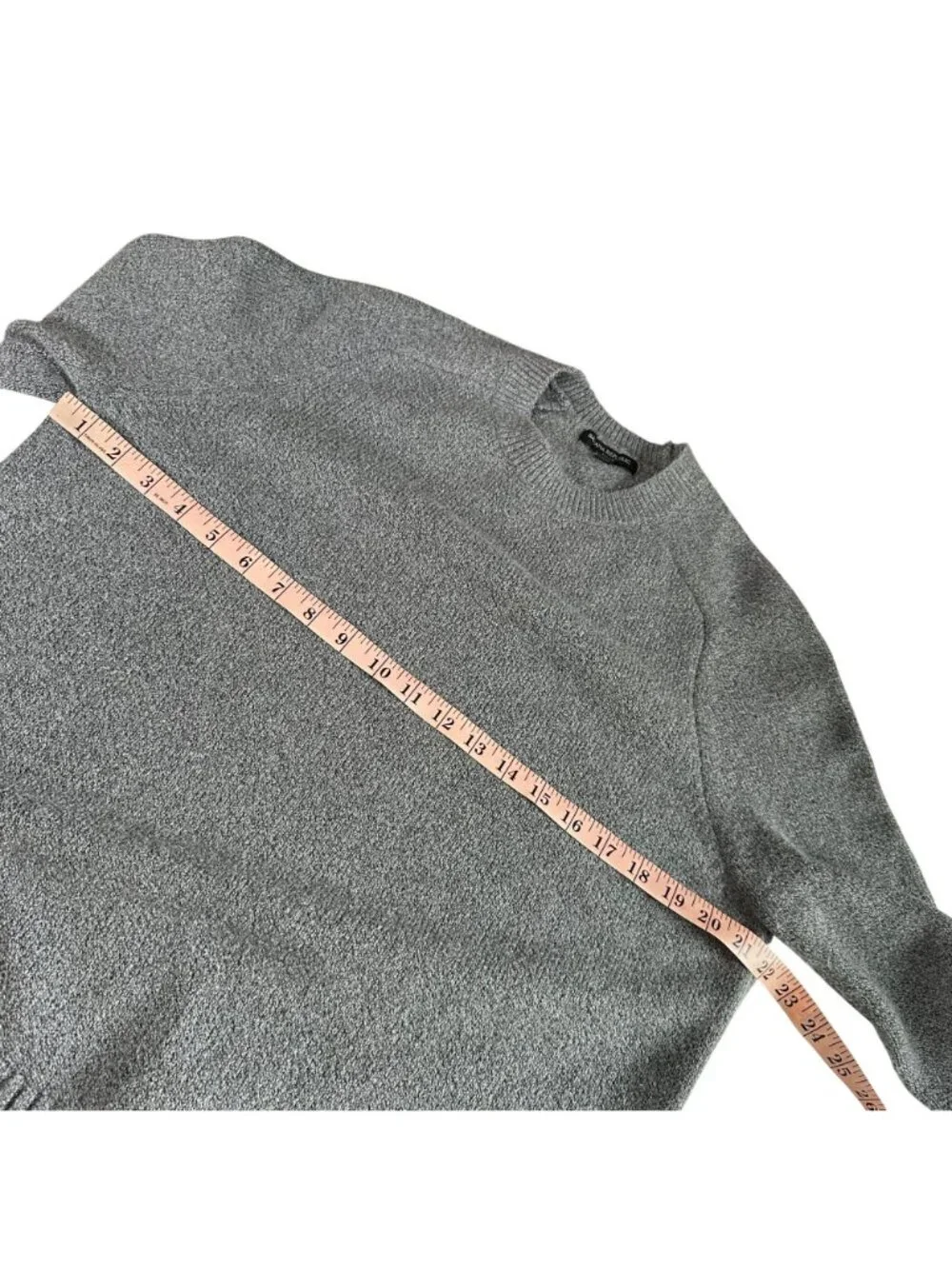 Banana Republic Pullover Sweater Gray Green Cotton Blend Long Sleeve Men Medium